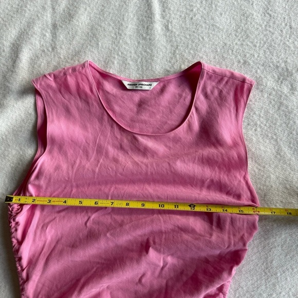 Amanda Uprichard Nessa Ruched Sheath Dress Pink Size S - Picture 4 of 12